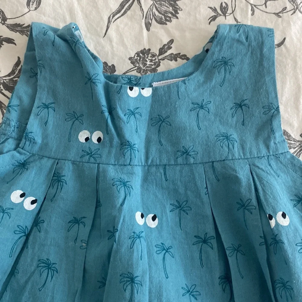 Dress, « la queue du chat” (French brand, bio, ethic and fun), sleeveless, 6M - Picture 3 of 6